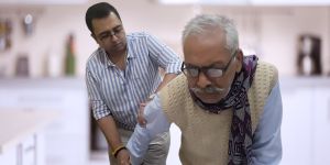 Happy patient after successful physiotherapy session at Sai Healthcare Wellness Center