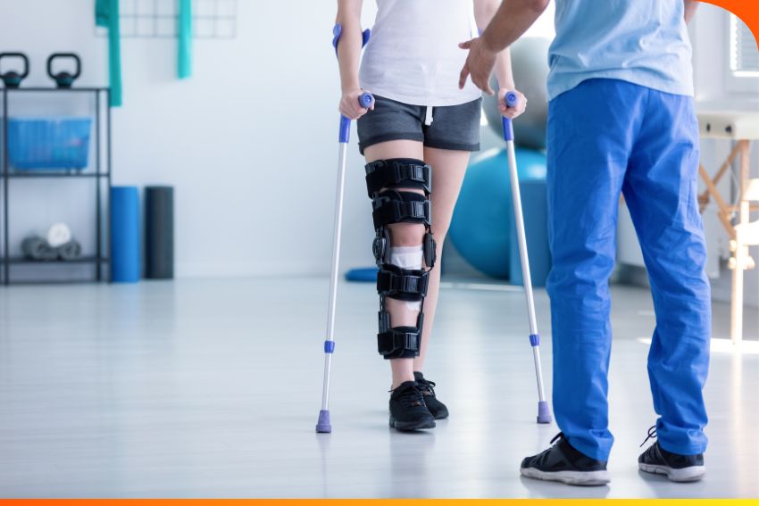 Post-operative physiotherapy after knee replacement at SAI Healthcare, Patna