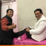 Dr. Rajeev Singh with Bollywood actor Govinda at Sai Healthcare Wellness Center, Patna