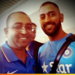 Dr. Rajeev Singh with cricket legend MS Dhoni at Sai Healthcare Wellness Center, Patna
