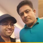 Dr. Rajeev Singh with cricketer Anil Kumble during a health awareness event at Sai Healthcare